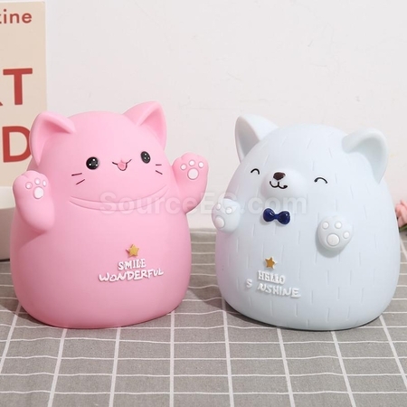 礼品订购萌猫存钱罐广告