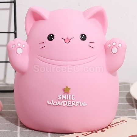 礼品订购萌猫存钱罐广告