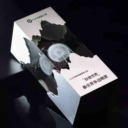 礼品订购金属水晶奖座广告