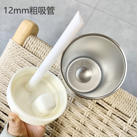 礼品订购奶茶保温杯带木纹可爱小熊皮套广告