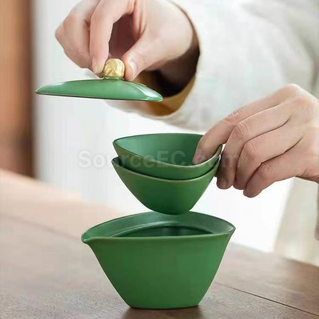 礼品订购一壶二杯旅行茶具套装广告
