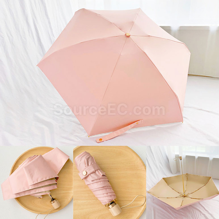 礼品订购小巧便捷五摺迷你晴雨兩用傘广告