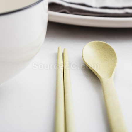 礼品订购麦秸秆餐具套装广告