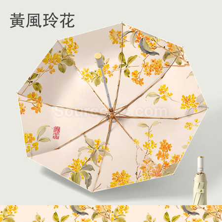 礼品订购双层自动金杆折叠伞广告
