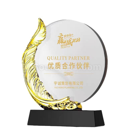 礼品订购金属水晶座广告