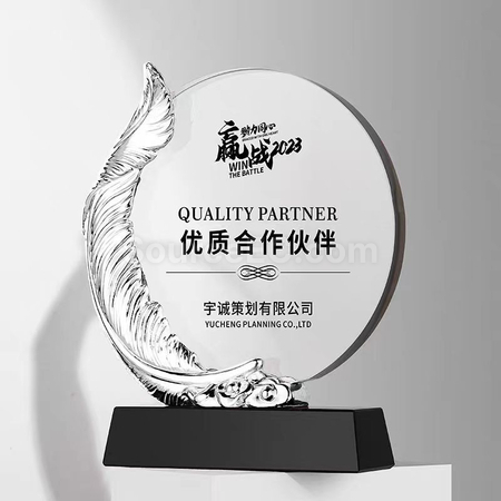 礼品订购金属水晶座广告