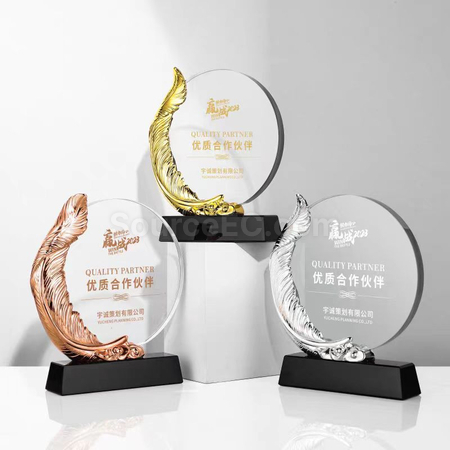 礼品订购金属水晶座广告