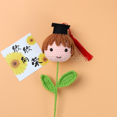 礼品订购毕业生编织玩偶花束广告