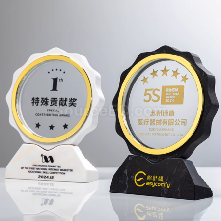简约大理石水晶座