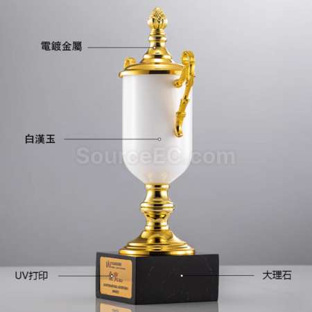 礼品订购大理石水晶獎座广告