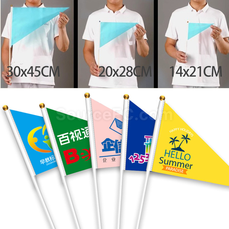 礼品订购三角形手摇旗广告
