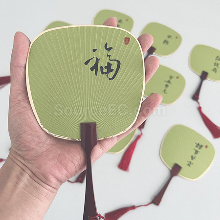 礼品订购日式小团扇广告
