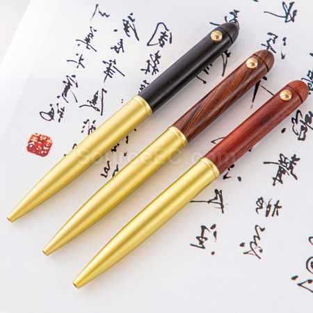 礼品订购铜木质商务签字笔广告