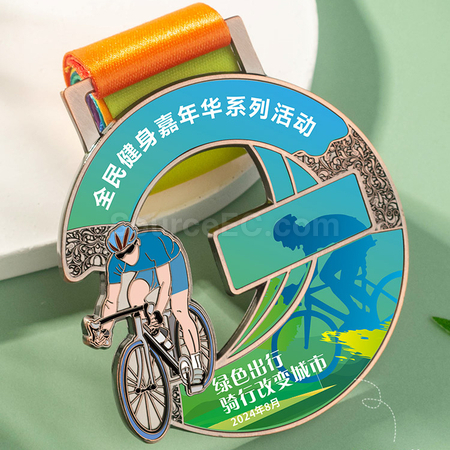 礼品订购骑行金属奖牌广告
