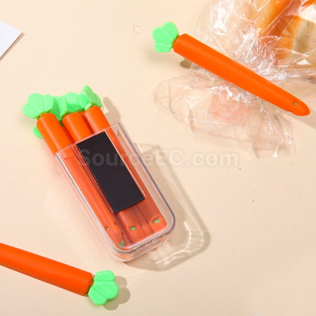 礼品订购卡通胡萝卜封口夹广告
