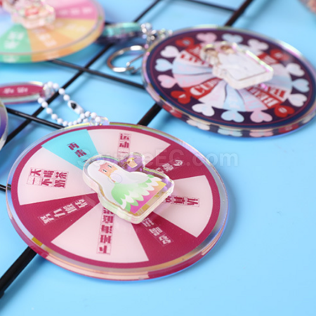 礼品订购旋转亚克力钥匙扣广告