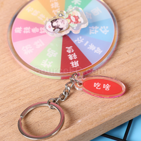 礼品订购旋转亚克力钥匙扣广告