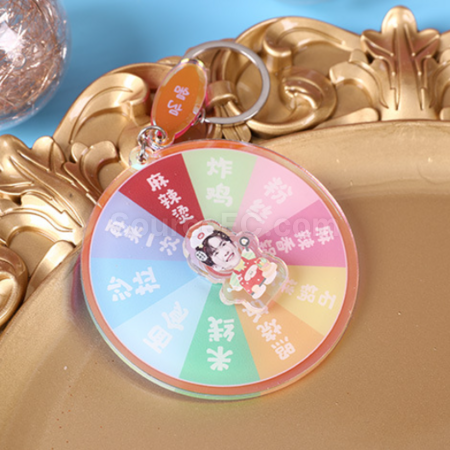 礼品订购旋转亚克力钥匙扣广告