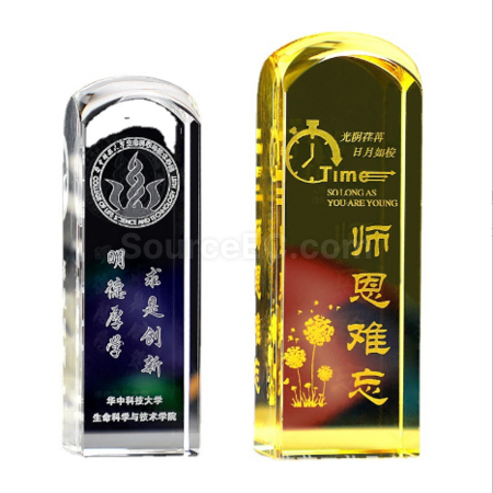 礼品订购水晶姓名印章广告