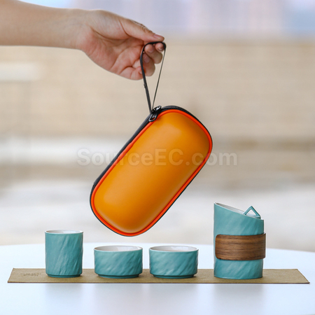 礼品订购陶瓷旅行茶具广告