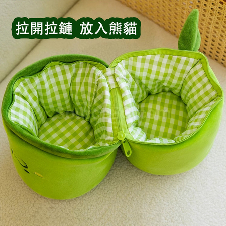 礼品订购熊猫抱竹子玩偶广告