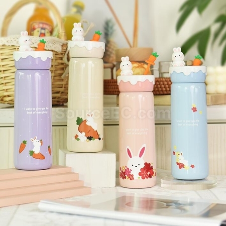 礼品订购高颜值3D公仔不锈钢保温杯广告