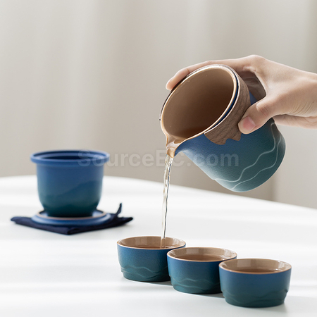 礼品订购便携旅行茶具套装广告