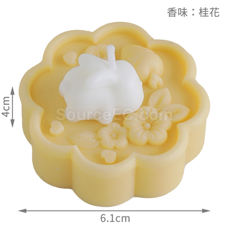 礼品订购趴趴兔中秋月饼造型香氛蜡烛礼盒广告