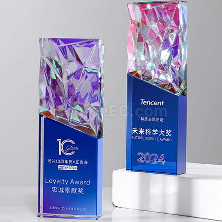 礼品订购创意水晶奖座	广告