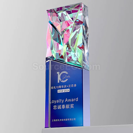 礼品订购创意水晶奖座	广告