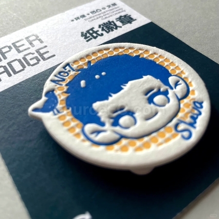 礼品订购异形活版棉纸徽章定制广告