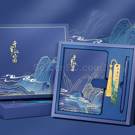 礼品订购记事本+书签+广告笔套装广告