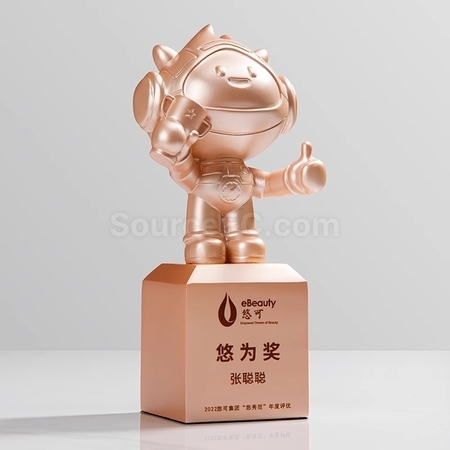 礼品订购企业造型树脂奖座广告