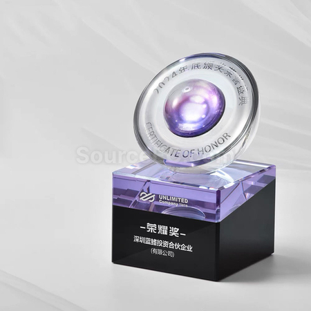 礼品订购水晶奖座广告