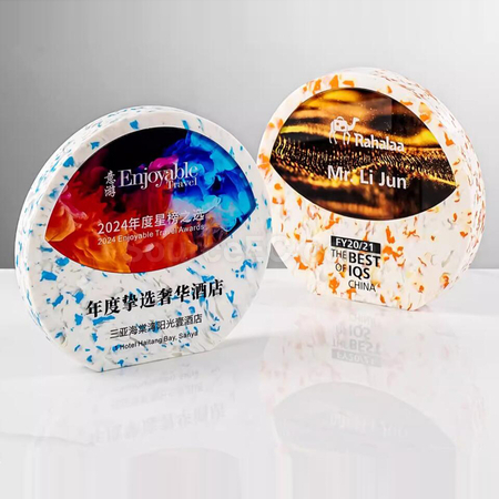 礼品订购环保奖座广告