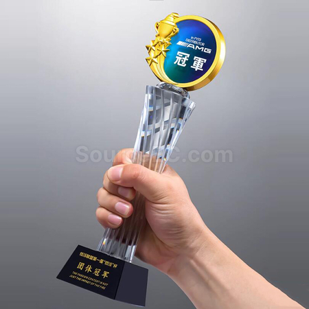 礼品订购水晶奖座广告