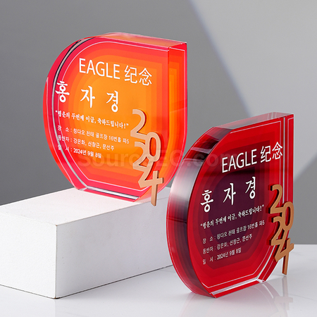 礼品订购彩印水晶金属奖杯广告