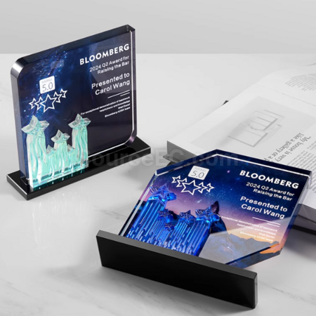 礼品订购创意水晶奖杯广告