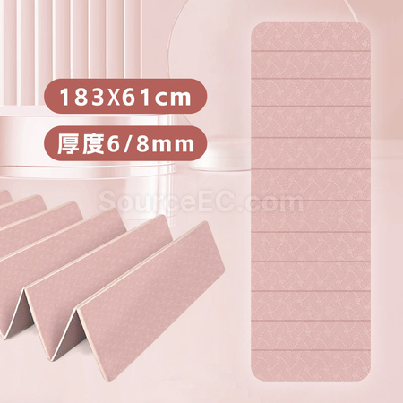 礼品订购折叠TPE瑜伽垫广告