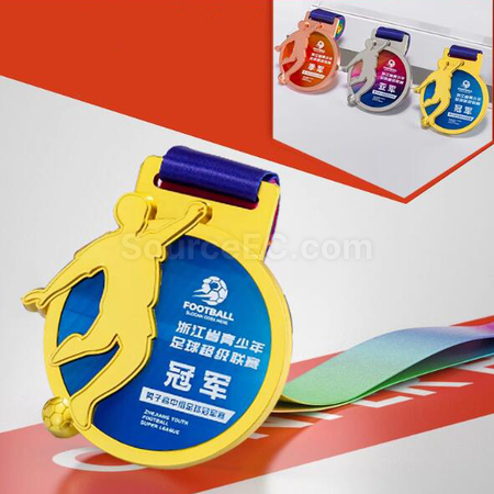 礼品订购足球金属奖牌广告