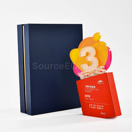 礼品订购周年奖座广告