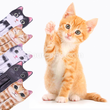 礼品订购创意逼真狗狗猫咪可悬挂擦手巾广告