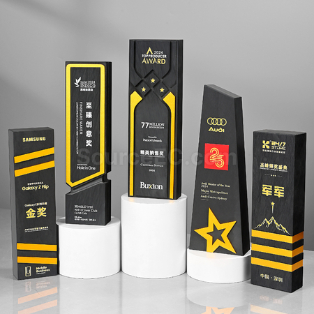 礼品订购砚石金属奖座广告