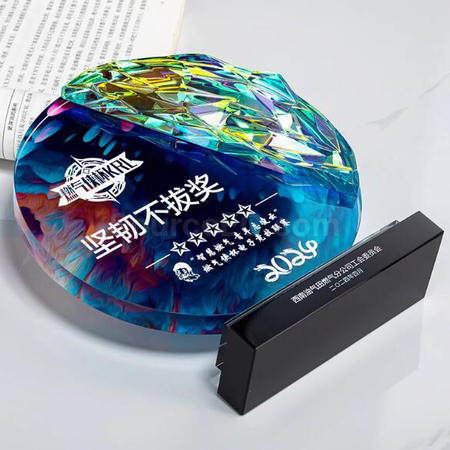礼品订购炫彩奖座广告