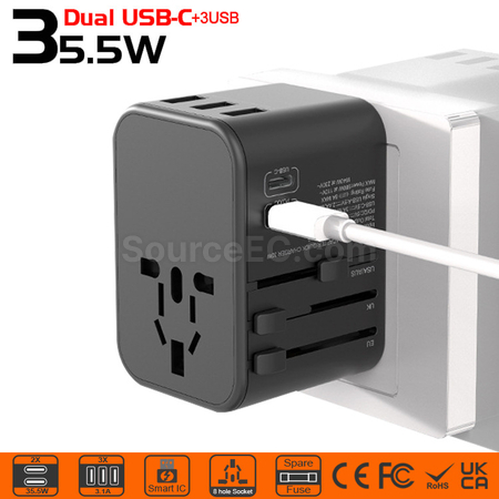 礼品订购PD 35W 快充旅行万用转换插头广告