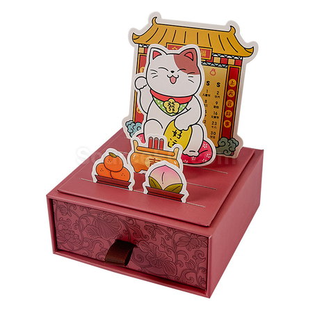 礼品订购神仙抽屉台历广告