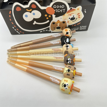 礼品订购可爱按压中性笔广告
