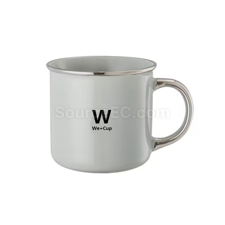 礼品订购银边复古陶瓷杯广告