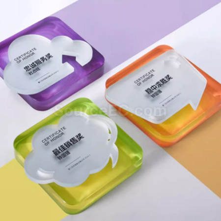礼品订购创意水晶奖座广告