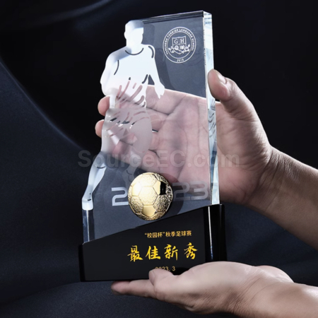 礼品订购足球比赛冠军獎座广告